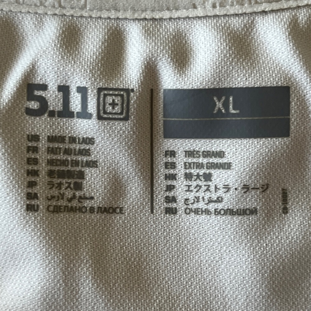 5.11 Tactical Men’s Light Gray Performance Tee - Picture 4 of 4